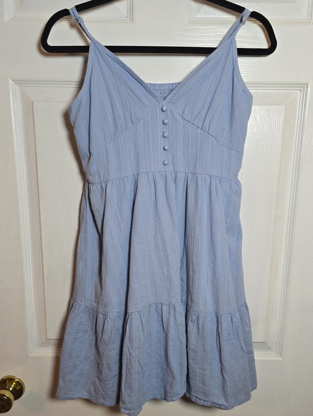 Sason L Large Light Blue Spaghetti Strap Dress